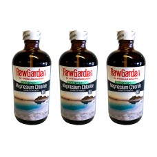 Raw Garden Magnesium Chloride Liquid 8 oz 3 Pack Cloruro de Magnesio Glass bottle